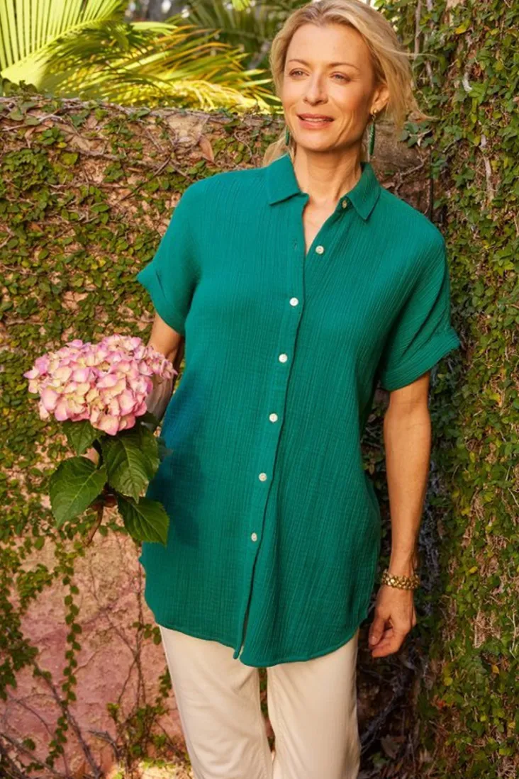 Discount Soft Surroundings Je Veux Gauze Top
