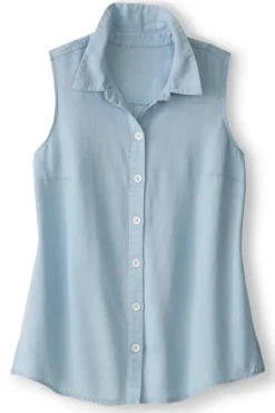 Sale Soft Surroundings Jennifer Tencel™ Tank LightChambray