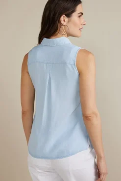 Sale Soft Surroundings Jennifer Tencel™ Tank LightChambray