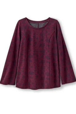 Soft Surroundings Jeri Jacquard Top MultiFloral