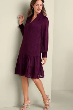 Outlet Soft Surroundings Jocelyn Dress GrapeWine