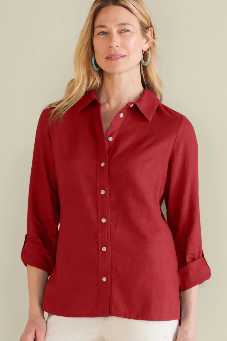 Online Soft Surroundings Jordan Linen Blend Shirt