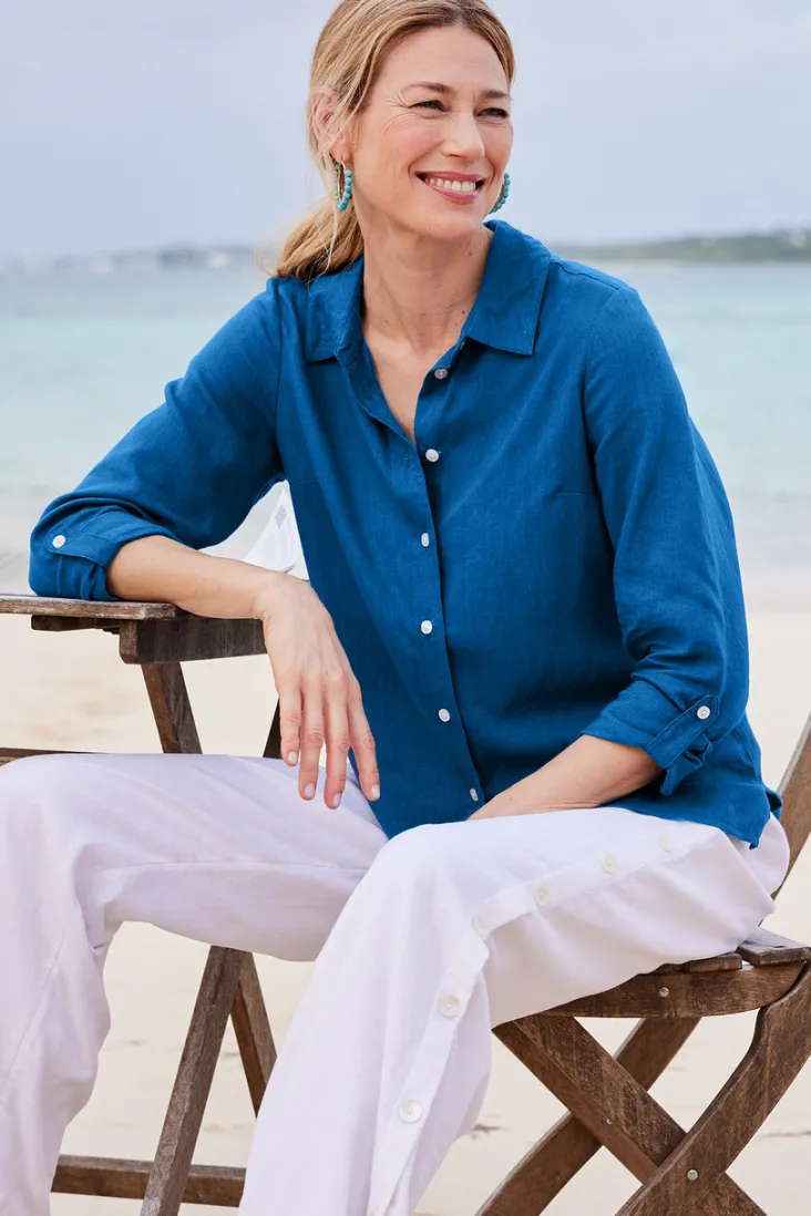 Online Soft Surroundings Jordan Linen Blend Shirt