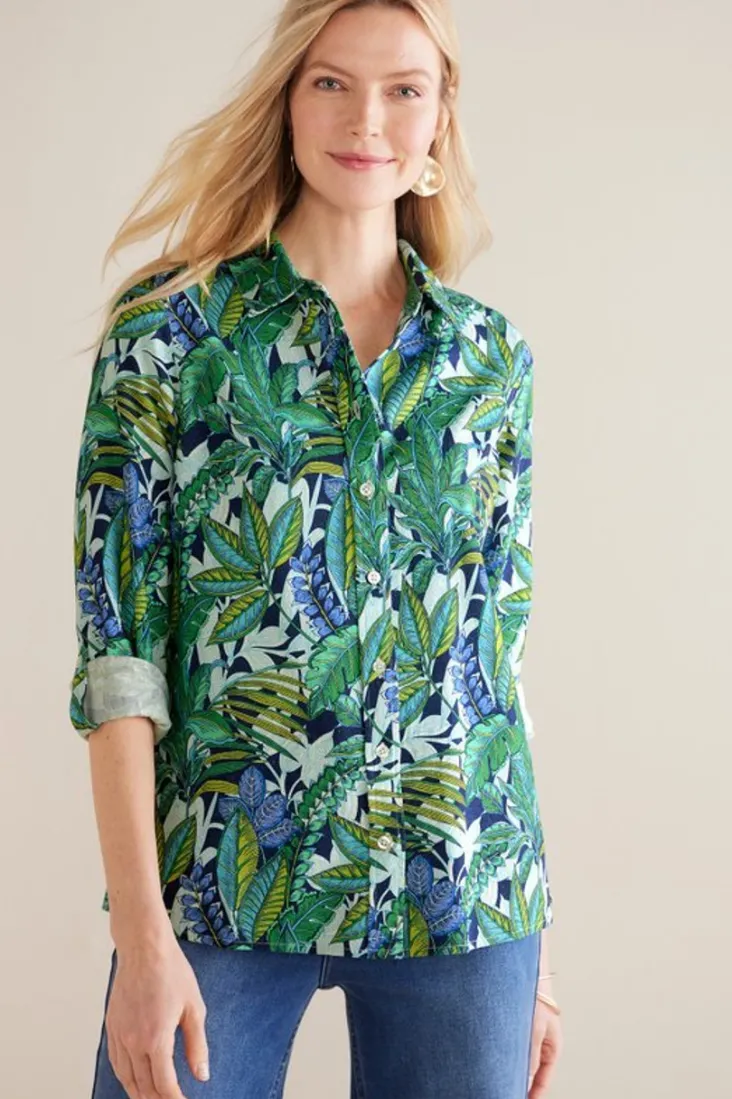 Online Soft Surroundings Jordan Linen Blend Shirt