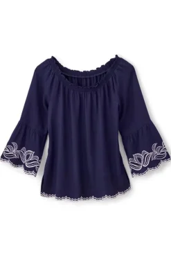 Best Soft Surroundings Josey Top Navy