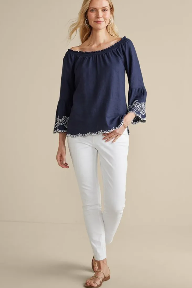 Best Soft Surroundings Josey Top Navy
