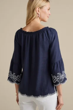 Best Soft Surroundings Josey Top Navy