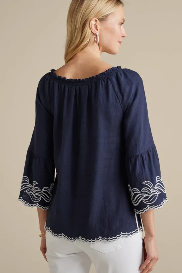 Best Soft Surroundings Josey Top Navy