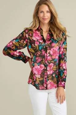 Online Soft Surroundings Josie Shimmer Shirt SolsticeFloral