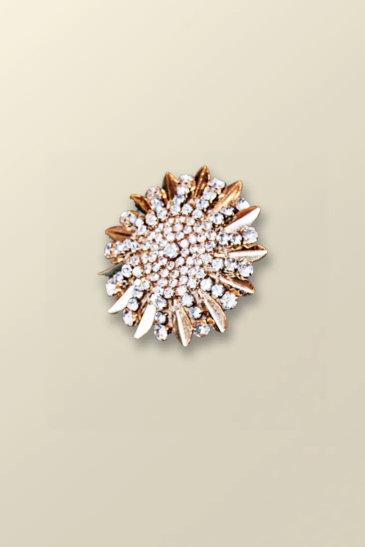 Online Soft Surroundings Juliana Flower Burst Brooch Gold