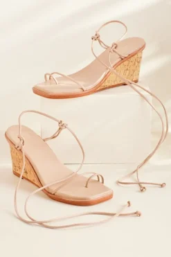 Best Soft Surroundings Kaanas Amiata Strappy Wedge Sandal Nude