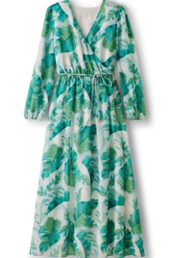 Best Soft Surroundings Kaia Maxi Dress GreenTropicalPalm