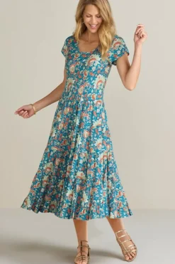 Clearance Soft Surroundings Kara Dress FieryTealJacobean