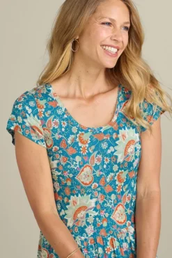Clearance Soft Surroundings Kara Dress FieryTealJacobean