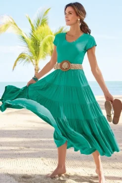 Clearance Soft Surroundings Kara Dress FieryTealJacobean