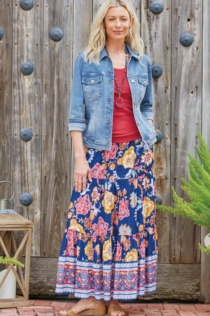 Soft Surroundings Kara Skirt II AkrotiriFlowers