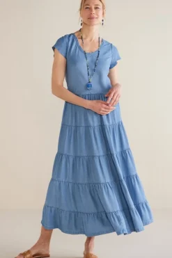 Clearance Soft Surroundings Kara Tencel™ Dress MediumIndigo