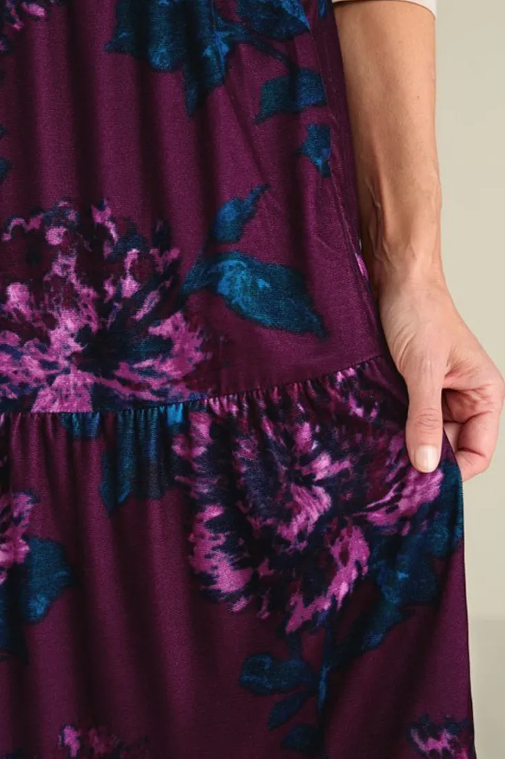 Best Soft Surroundings Kara Velvet Skirt BordeauxBloom