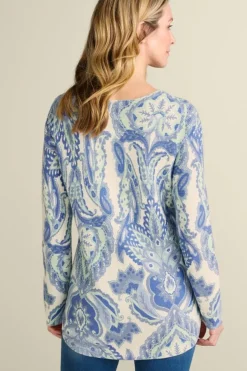 Discount Soft Surroundings Kasey Tunic Sweater GlobalScarfBlueSimplif