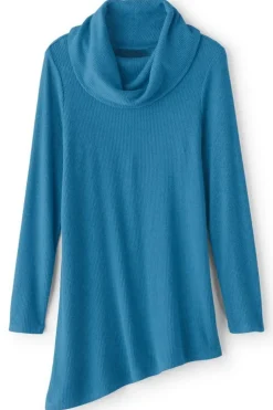 Soft Surroundings Kayla Rib Knit Cowl Neck Tunic