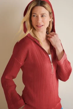 Soft Surroundings Kemia Gauze Hoodie