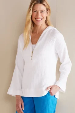 Soft Surroundings Kemia Gauze Hoodie