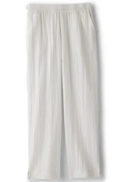 Hot Soft Surroundings Khulani Straight Leg Gauze Crop Pants Navy