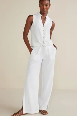 Soft Surroundings Khulani Wide Leg Gauze Pants
