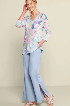 Soft Surroundings Khulani Wide Leg Gauze Pants