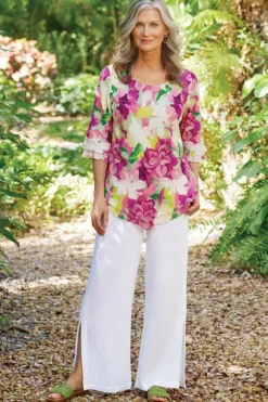 Soft Surroundings Khulani Wide Leg Gauze Pants