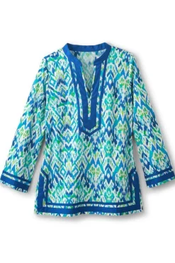 Discount Soft Surroundings Kirti Ikat Tunic Green/TealIkat