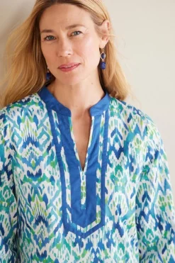 Discount Soft Surroundings Kirti Ikat Tunic Green/TealIkat