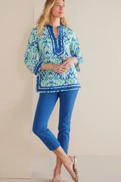 Discount Soft Surroundings Kirti Ikat Tunic Green/TealIkat