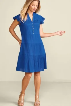 Sale Soft Surroundings Lakely Short Dress Sapphire