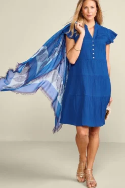 Sale Soft Surroundings Lakely Short Dress Sapphire