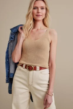 Soft Surroundings Lara Sweater Tank Gold