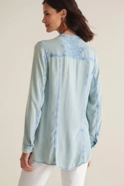 Online Soft Surroundings Las Olas Shirt LightBlue