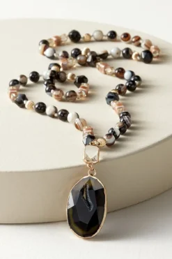 Online Soft Surroundings Layla Pendant Necklace BlackMulti