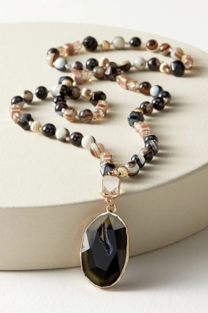 Online Soft Surroundings Layla Pendant Necklace BlackMulti