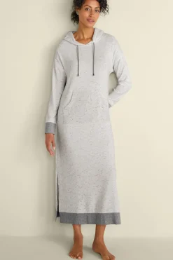 Clearance Soft Surroundings Lazy Day Lounge Dress White/Grey