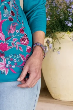 Discount Soft Surroundings Leela Beaded Bracelet Pink/Blue
