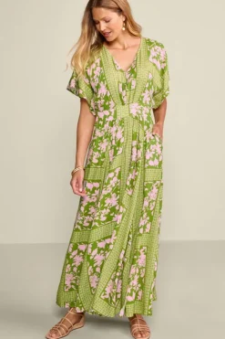 Clearance Soft Surroundings Leslie Maxi Dress InkBloomsScarf
