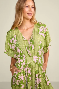 Clearance Soft Surroundings Leslie Maxi Dress InkBloomsScarf