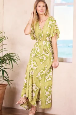 Clearance Soft Surroundings Leslie Maxi Dress InkBloomsScarf