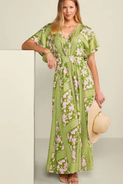 Clearance Soft Surroundings Leslie Maxi Dress InkBloomsScarf