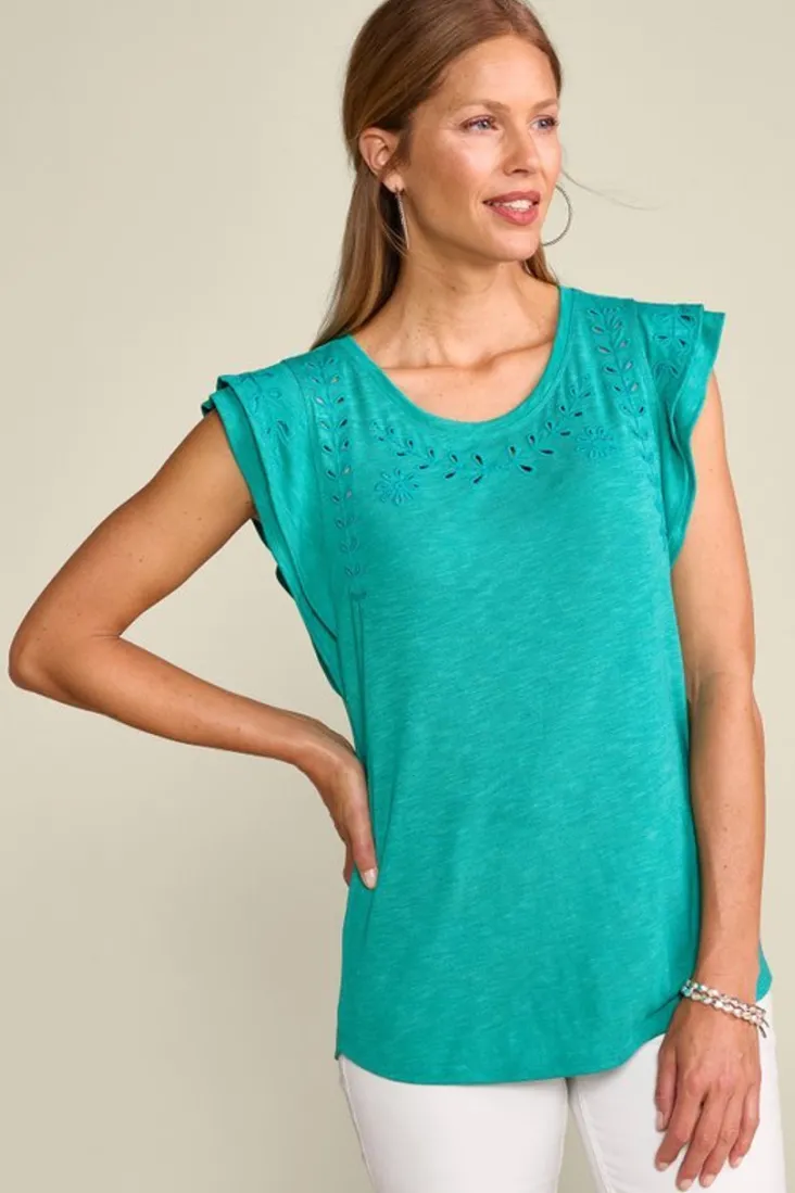 Best Soft Surroundings Libby Tee TealBlue