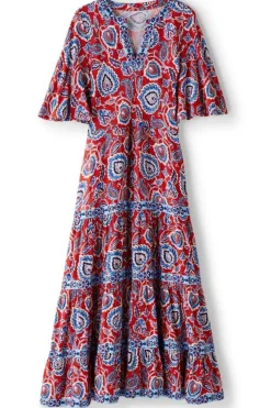 Hot Soft Surroundings Lilith Midi Dress CyntheraFloral/Border