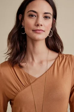 Outlet Soft Surroundings Linette Top Hazelnut