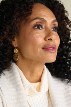 Discount Soft Surroundings Lira Drop Earrings SatinGold