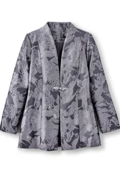Soft Surroundings Lismore Jacquard Jacket GrayTapestry